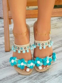 Dép bệt Nữ - Màu xanh lam - Xem 1