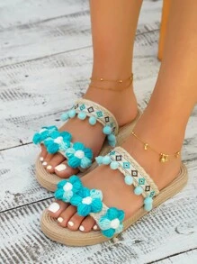 Dép bệt Nữ - Màu xanh lam - Xem 3