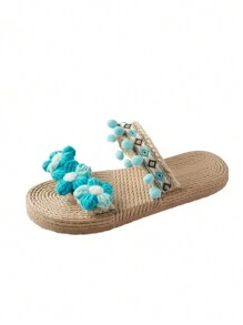 Dép bệt Nữ - Màu xanh lam - Xem 4