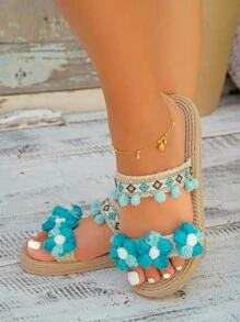 Dép bệt Nữ - Màu xanh lam - Xem 7