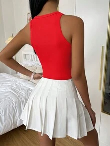 SHEIN Cottnline Tricot plin din tricot cu nervuri