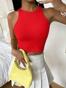 SHEIN Cottnline Tricot plin din tricot cu nervuri