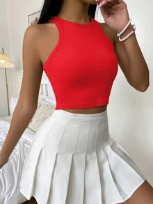 SHEIN Cottnline Tricot plin din tricot cu nervuri