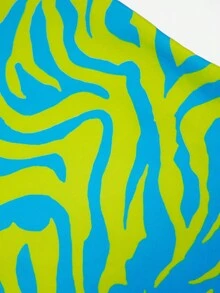 EURMUSE In Toàn bộ Áo Tube Crop - màu xanh lá - Xem 4