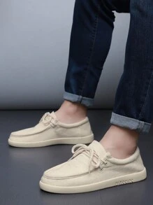 男士防滑耐磨橡胶底粘合软底休闲帆布鞋