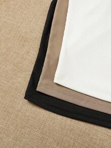 3入組愛心圖案撞色滾邊家居服上裝 - 彩色 - 查看 4