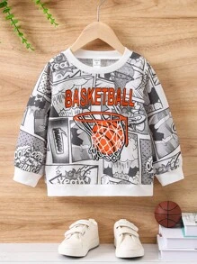 Young Boy Pop Art Print Sweatshirt - Multicolor - View 1