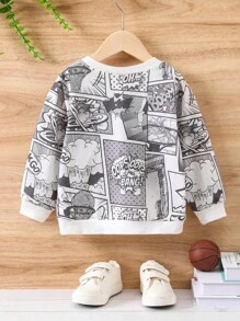 Young Boy Pop Art Print Sweatshirt - Multicolor - View 2