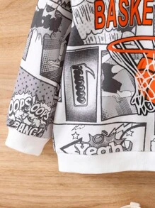 Young Boy Pop Art Print Sweatshirt - Multicolor - View 3