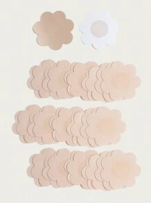 15pairs Solid Floral Shaped Nipple Cover - Apricot - View 2