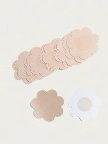15pairs Solid Floral Shaped Nipple Cover - Apricot - View 4