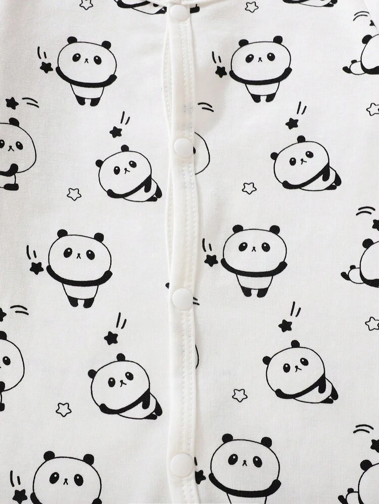 כפתורים קדמיים מצויר מכתב פיג'מות לתינוקות - ריבוי צבעים - ראה 4