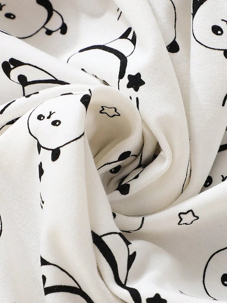 כפתורים קדמיים מצויר מכתב פיג'מות לתינוקות - ריבוי צבעים - ראה 5