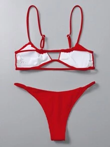 SHEIN Swim Casual Solid Color Bikini Swimwear Summer