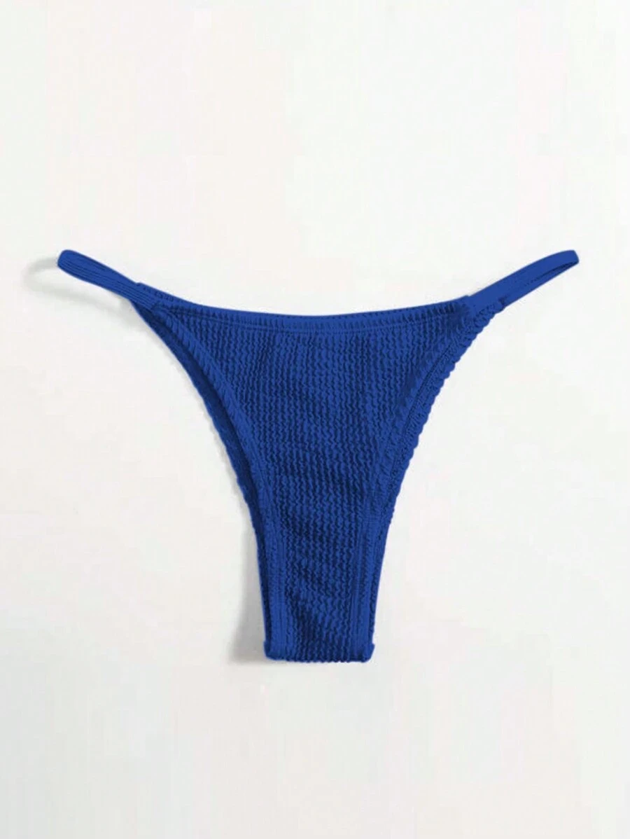 Đáy Bikini Nữ màu trơn - Màu xanh lam - Xem 1