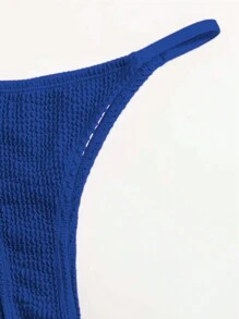 素色泳衣下裝 - 藍色 - 查看 3