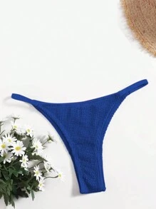 素色泳衣下裝 - 藍色 - 查看 4