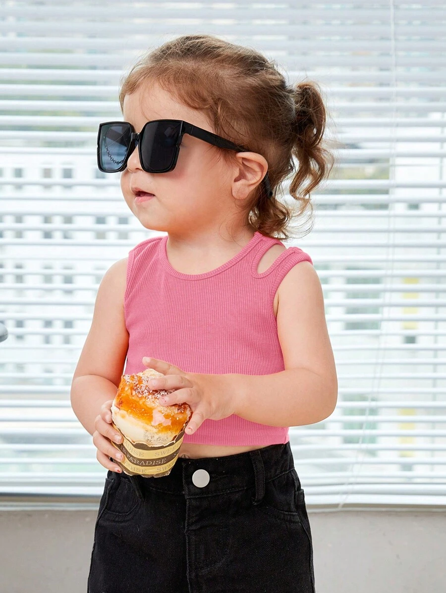 SHEIN Baby Cut Out Tank Top