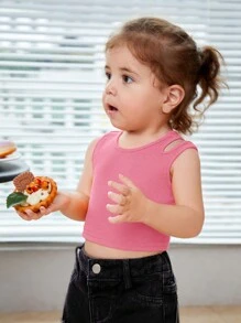 SHEIN Baby Cut Out Tank Top