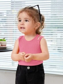 SHEIN Baby Cut Out Tank Top