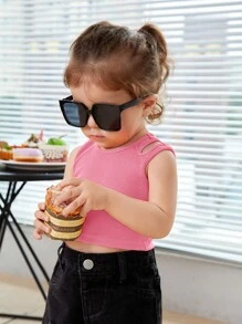 SHEIN Baby Cut Out Tank Top