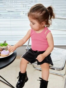 SHEIN Baby Cut Out Tank Top