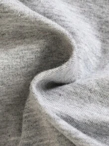 SHEIN Đứa bé trai Khối màu Đồ họa Chữ cái Áo thun & quần đùi - Màu Khaki - Xem 6