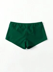 素色比基尼短褲 - 墨綠色 - 查看 1