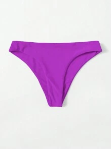 SHEIN Swim Summer Beach Solid Bikini Bottom