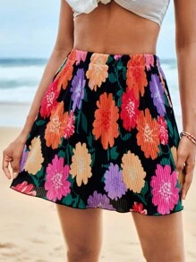 Soleia 印花褶皺面料半身裙 - 彩色 - 查看 4