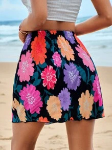 Soleia 印花褶皺面料半身裙 - 彩色 - 查看 2