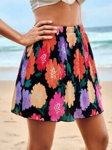 Soleia 印花褶皺面料半身裙 - 彩色 - 查看 1