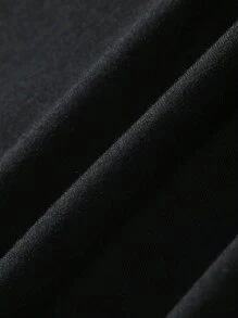 男士王冠和字母圖案T恤 - 黑色 - 查看 3