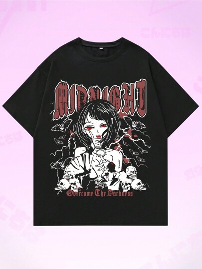 Anime Hombres Camiseta con estampado de figura