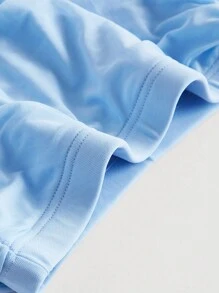 SHEIN MOD Váy nữ Xù Trọn gói màu trơn Giải trí - Màu xanh nhạt - Xem 3