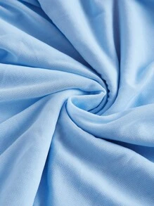 SHEIN MOD Váy nữ Xù Trọn gói màu trơn Giải trí - Màu xanh nhạt - Xem 4