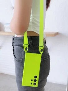 1pc Vỏ điện thoại chống rơi trơn có dây buộc - Màu xanh chanh - Xem 3