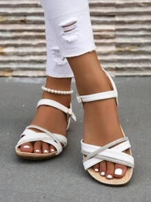 Dép bệt Nữ - trắng - Xem 1