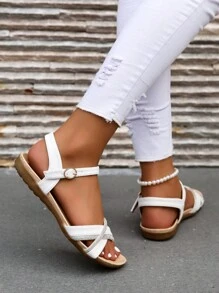 Dép bệt Nữ - trắng - Xem 3