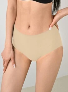 DAZY Solid High Waisted Shapewear Panty - Apricot - View 4