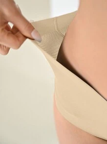 DAZY Solid High Waisted Shapewear Panty - Apricot - View 5