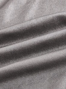 SHEIN ICON Solid Crop PU Tank Top - Silver - View 4