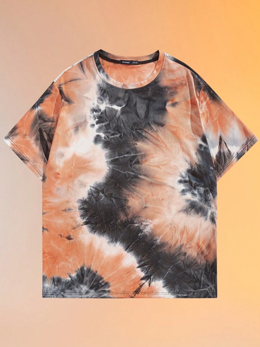 ROMWE MEN Street Life Guys Tie Dye Tee - Multicolor - View 1