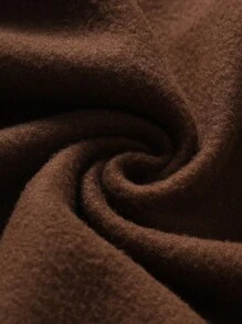 Aesthetic Post--Men Letter Graphic Striped Trim Sweatshirt - Coffee Brown - View 4