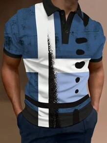 Manfinity LEGND 男士撞色POLO衫 - 彩色 - 查看 1