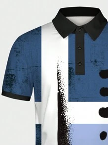 Manfinity LEGND 男士撞色POLO衫 - 彩色 - 查看 4