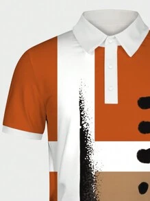 Manfinity LEGND Men Colour Block Polo Shirt - Multicolor - View 4