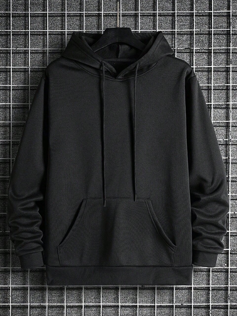 Men Plus Slogan & Floral Graphic Drawstring Hoodie