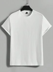 Manfinity Nam Áo thun Bông Đồ họa Khẩu hiệu - trắng - Xem 3