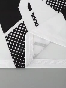 SHEIN 男童酷技術大字母圖案冰感覺運動T恤